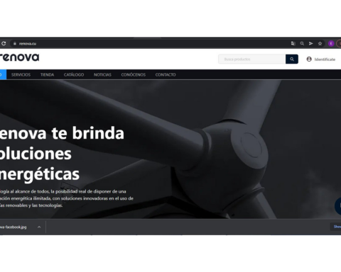 Vista de la portada del sitio web de la mipyme Renova. Foto: Captura de pantalla.