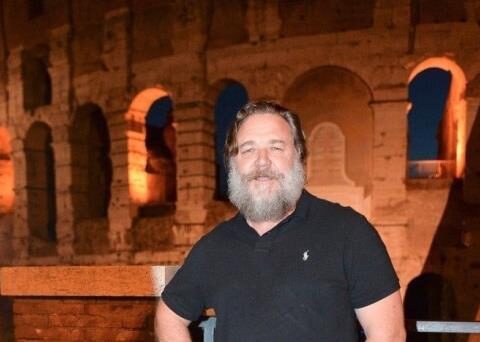 Russell Crowe returns to the Roman Colosseum