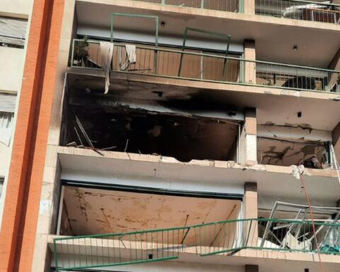 Explosión en un edificio del barrio de Punta Carretas, Montevideo, Uruguay.