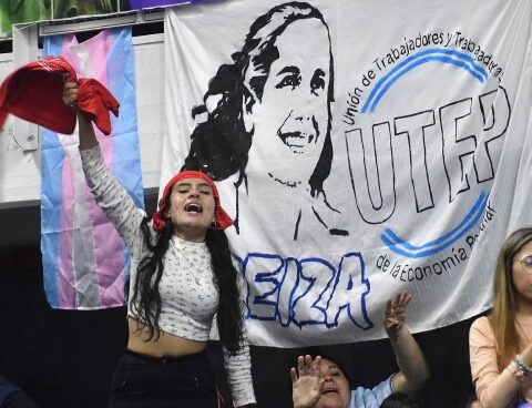 The President, Massa and De Pedro welcomed the national congress of the Evita Movement