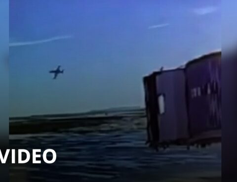 The moment before the fall of the medical plane in Tierra del Fuego