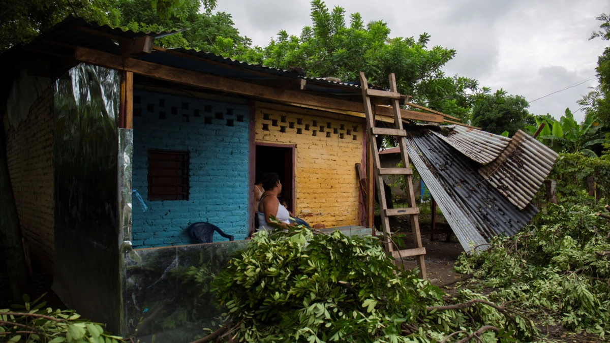 The passage of storm Bonnie through Nicaragua leaves hundreds of houses flooded and damage to schools