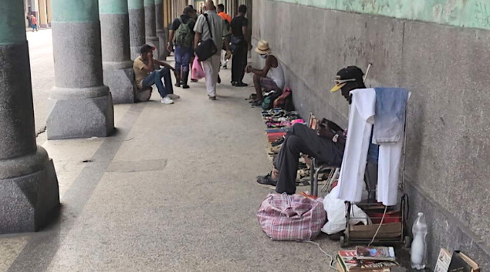 The sidewalks and doorways of Cuba are a market for old junk