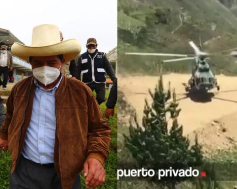 They build an exclusive heliport in Chota for Pedro Castillo to visit his family