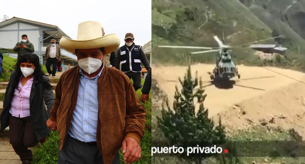 They build an exclusive heliport in Chota for Pedro Castillo to visit his family