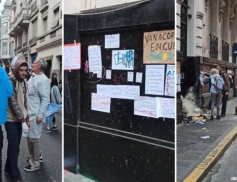 They launched death threats against the vice president in front of the Instituto Patria