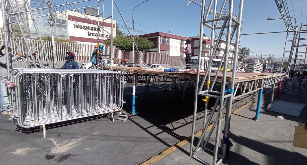 They order to disarm the stage of Together for the Development of Arequipa for not having authorization (VIDEO)