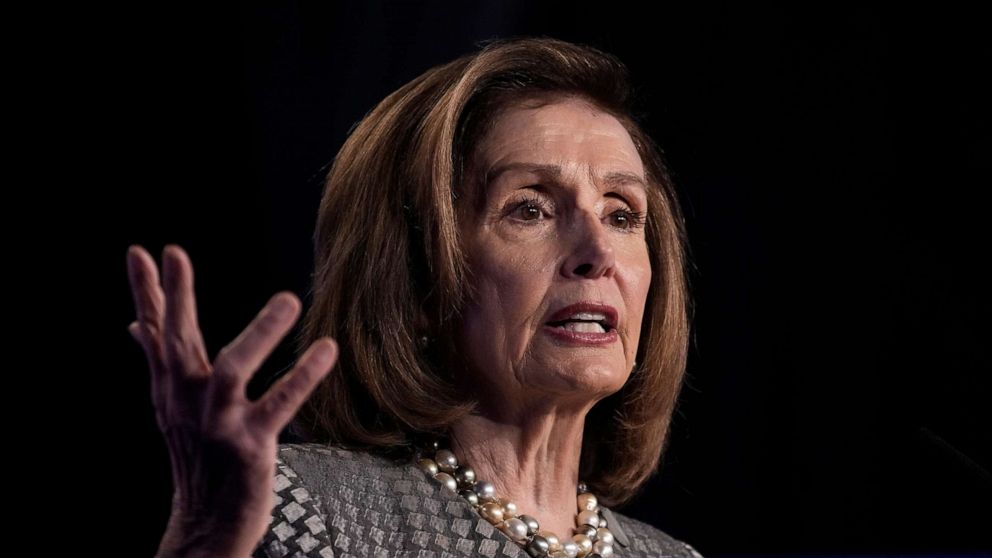 La presidenta de la Cámara de Representantes, Nancy Pelosi. Foto: ABC.