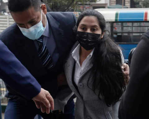 Yenifer Paredes arrived at the Prosecutor's Office to testify for alleged influence peddling