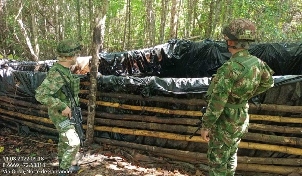 Army destroys illegal dissident refinery in Tibú, Norte de Santander