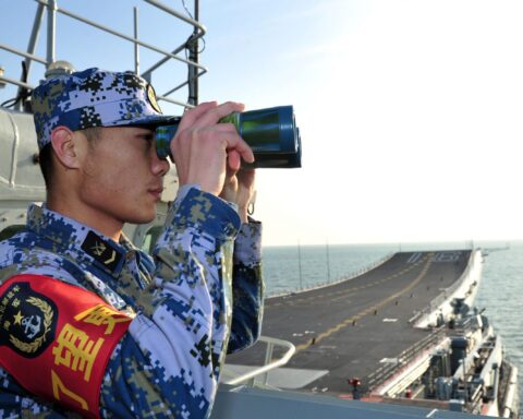 Maniobras militares chinas alrededor de Taiwán. Foto:  The Times.