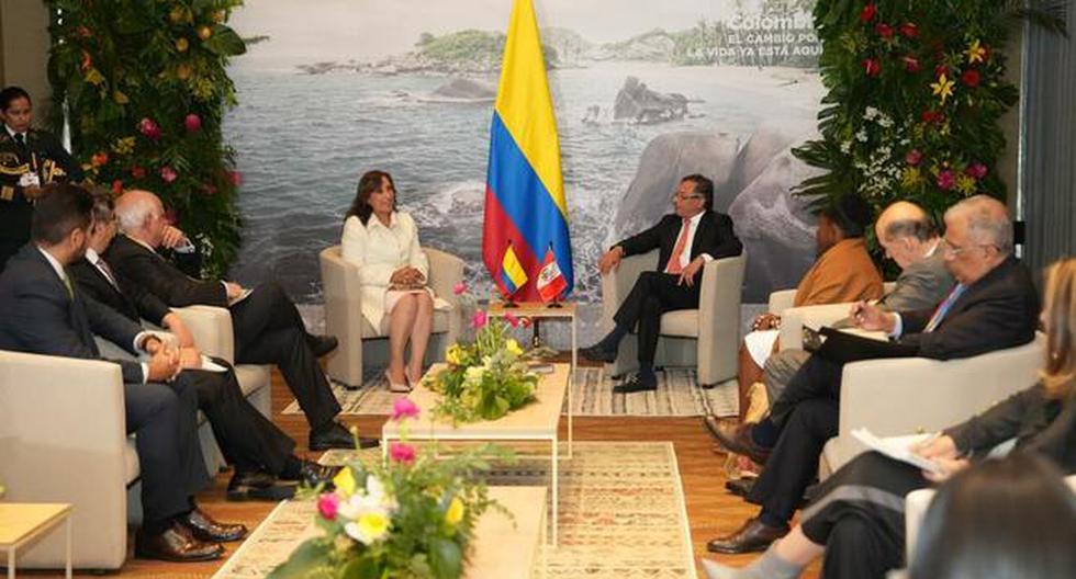 Dina Boluarte held a meeting with the elected president of Colombia, Gustavo Petro