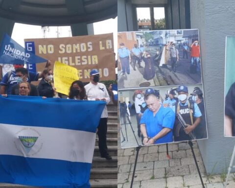 Exiles in the US and Costa Rica carry out sit-ins in support of Monsignor Álvarez