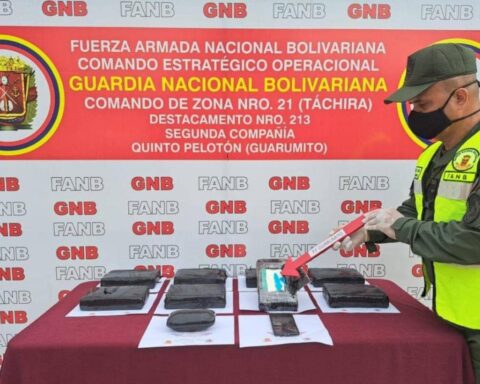 FANB seizes in Táchira more than nine kilograms of cocaine