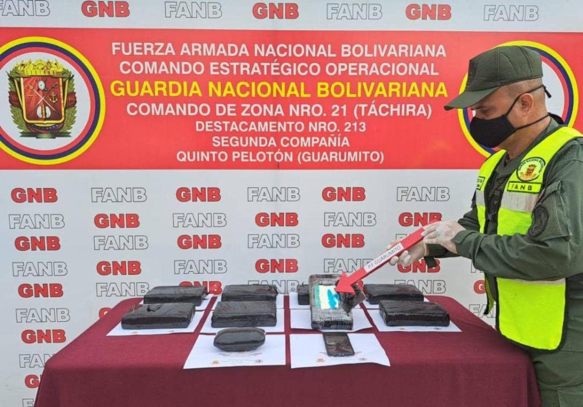 FANB seizes in Táchira more than nine kilograms of cocaine