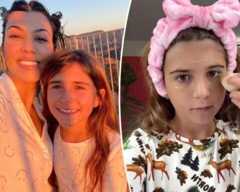 Kourtney Kardashian receives criticism after her 10-year-old daughter shared a makeup routine