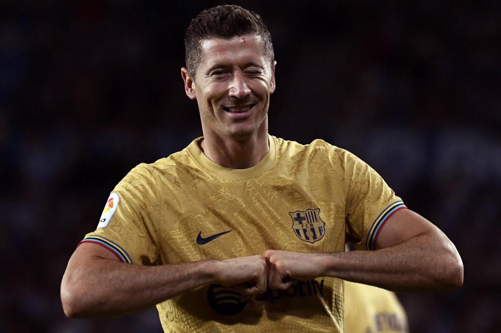 Lewandowski already gives happiness and points to Barcelona