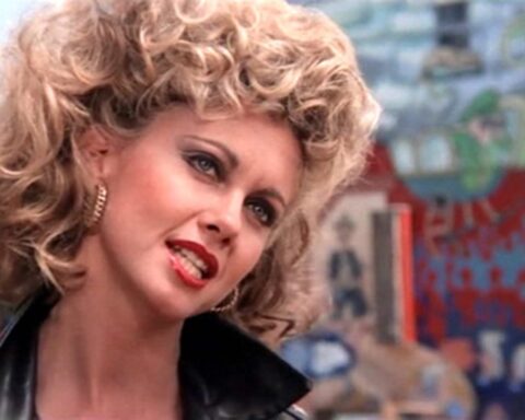 En la película musical Grease, que protagonizó junto a Travolta.