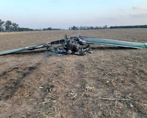 En estas condiciones quedó la aeronave tras el accidente/Foto Guider Arancibia