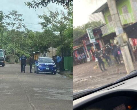 Police patrol Mulukukú after the arrest of Father Óscar Benavidez