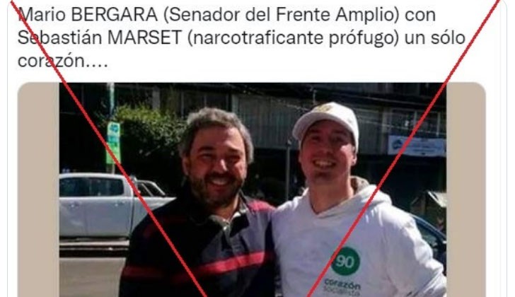 They confirm that the photo of Mario Bergara with a young man is not Marset.  Lies that contribute to a rarefied climate