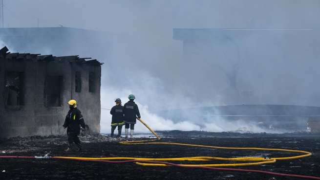 They managed to control the fire in the fuel tanks in Cuba