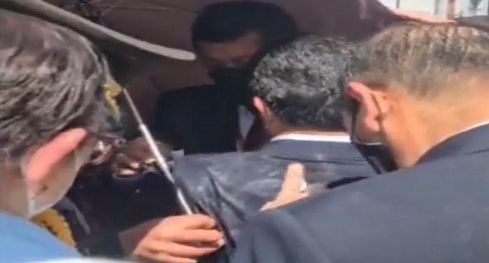 They throw eggs and one hits President Pedro Castillo in Tacna (VIDEO)