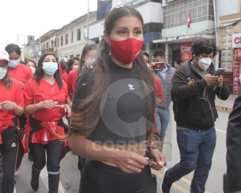 This was the arrival of Kimberly García in Huancayo (PHOTOS)
