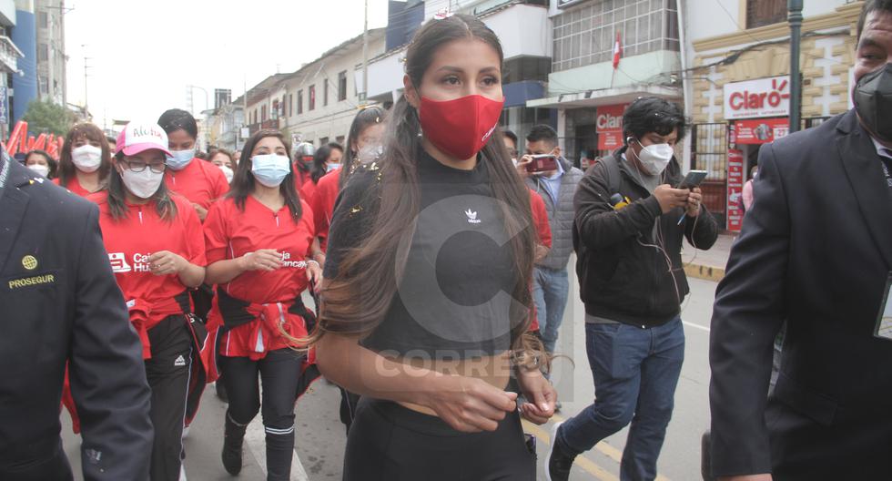 This was the arrival of Kimberly García in Huancayo (PHOTOS)