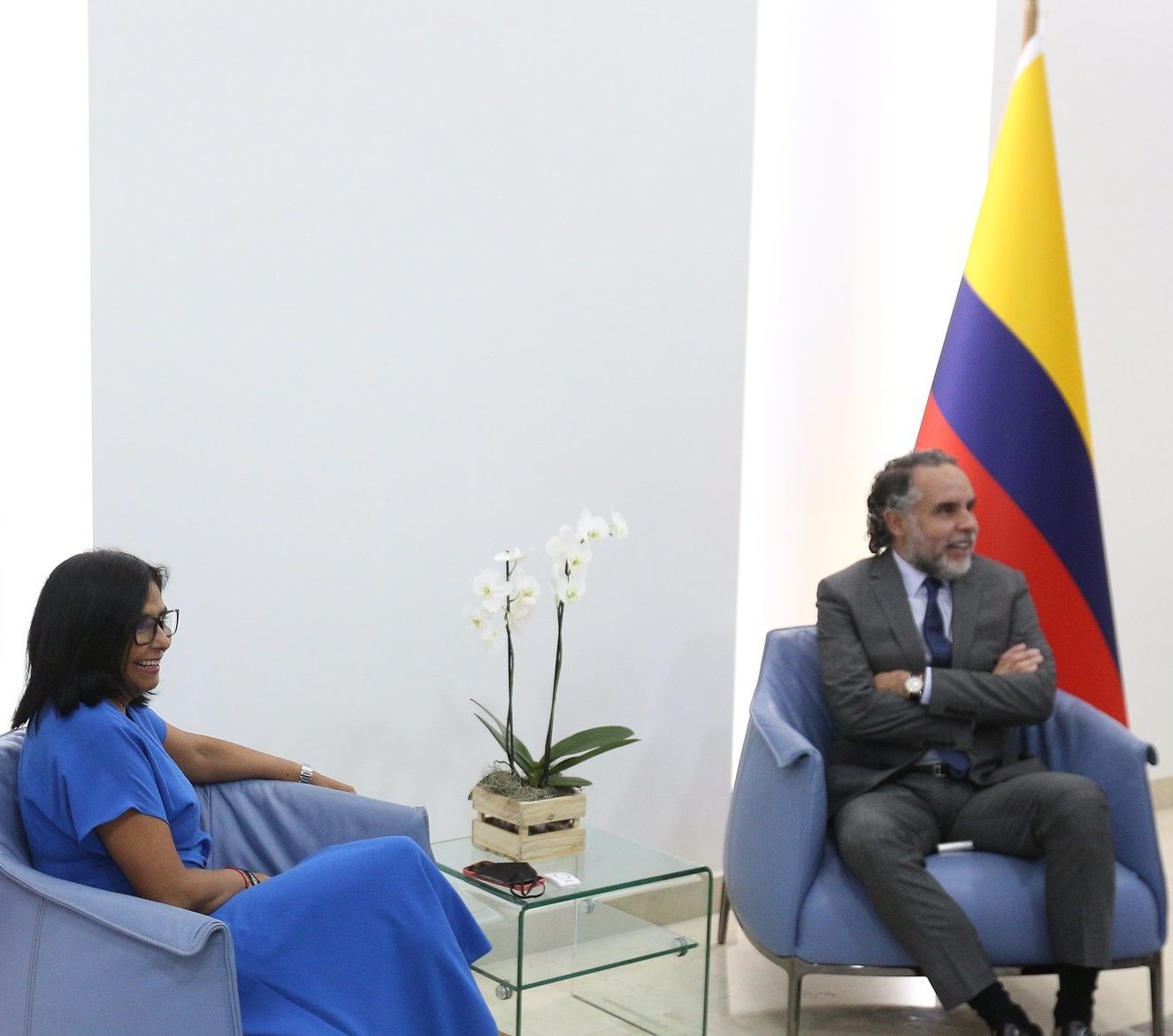 Vice President Rodríguez held a meeting with the Colombian ambassador