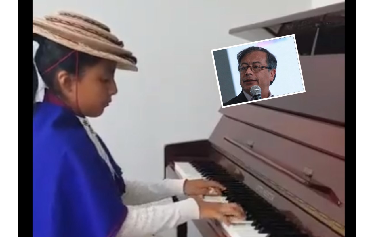 [Video] The talented indigenous girl who will play the piano in Petro's possession