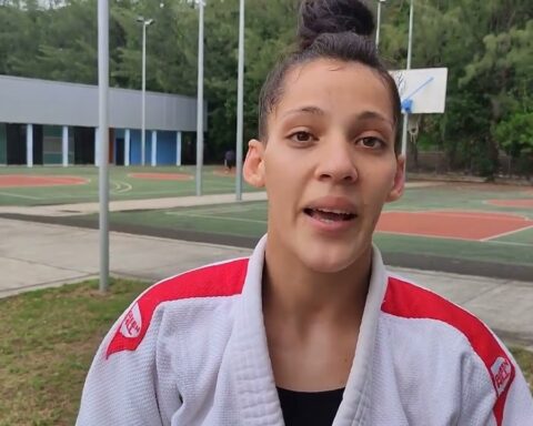 La joven judoca cubana Idelannis Gómez. Foto: YouTube.