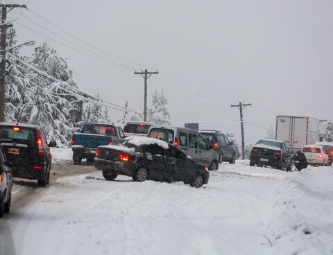 Yellow alert for snowfall and strong winds for Patagonia