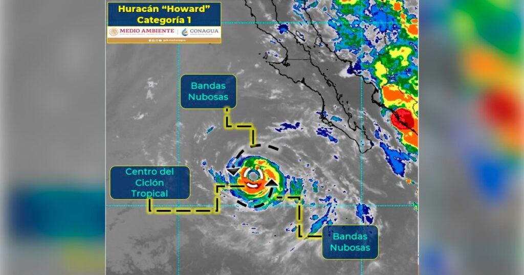 "Howard" becomes a category 1 hurricane