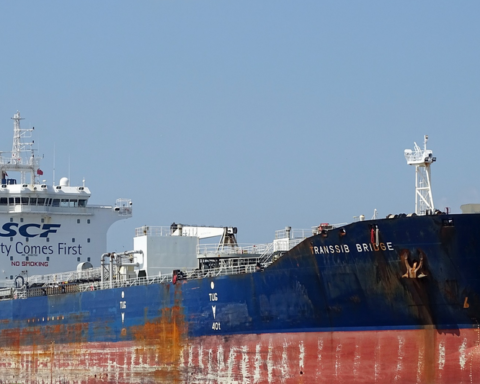 A Russian diesel oil tanker arrives at the Cuban port of Matanzas