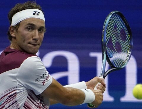 Alcaraz took the first set 6-4 against Ruud in the US Open final