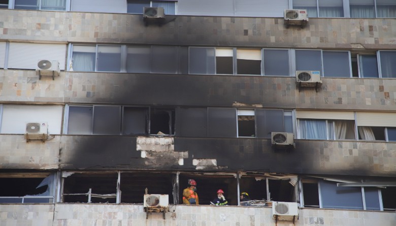 An 86-year-old woman was found dead in an apartment that caught fire