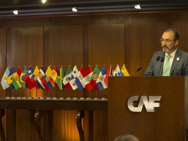 CAF event: first day of Latino leaders speaking on development