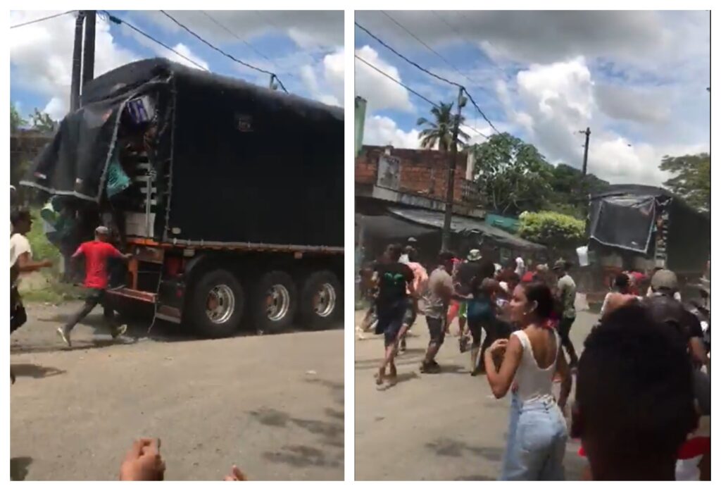 Come back and play: They loot cargo vehicles in the middle of the Medellin highway - Atlantic Coast