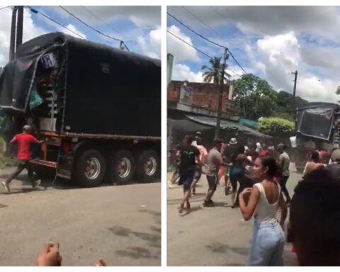 Come back and play: They loot cargo vehicles in the middle of the Medellin highway - Atlantic Coast