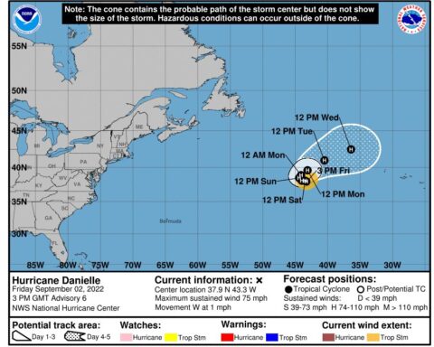 Danielle, el primer huracán del 2022 en el Atlántico