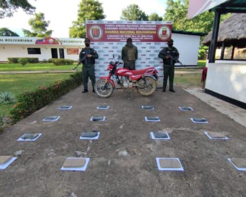 FANB arrests a citizen with 16 marijuana panels in Bolívar