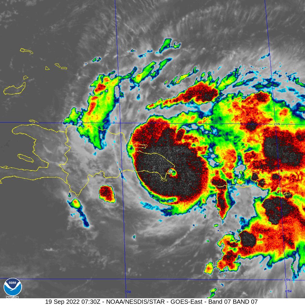 Fiona is already in the DR;  They record her entry through Boca de Yuma