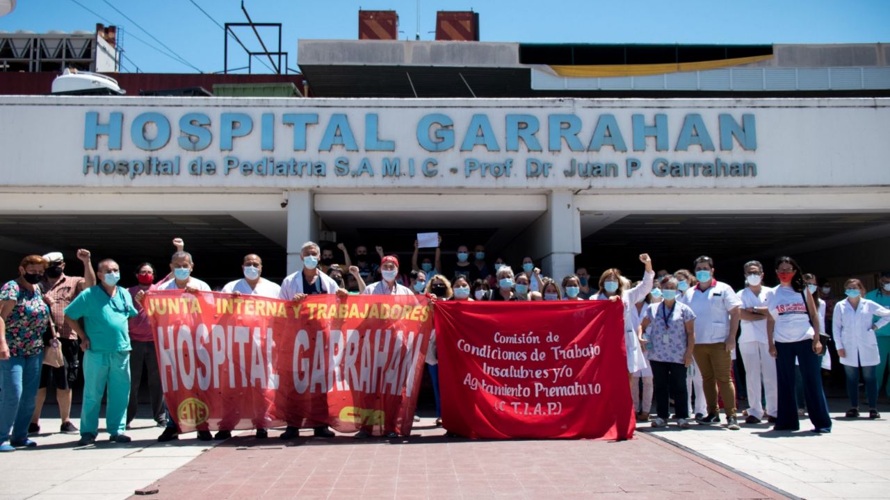 Garrahan Hospital workers carry out a strike this Thursday