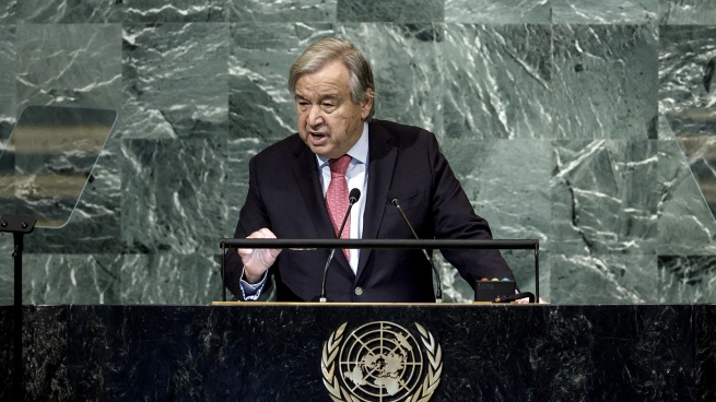 Guterres issued a strong warning to world leaders: "the world is in danger"