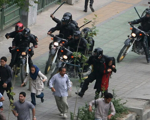 Iranian police violently dispersed protests over the death of Mahsa Amini