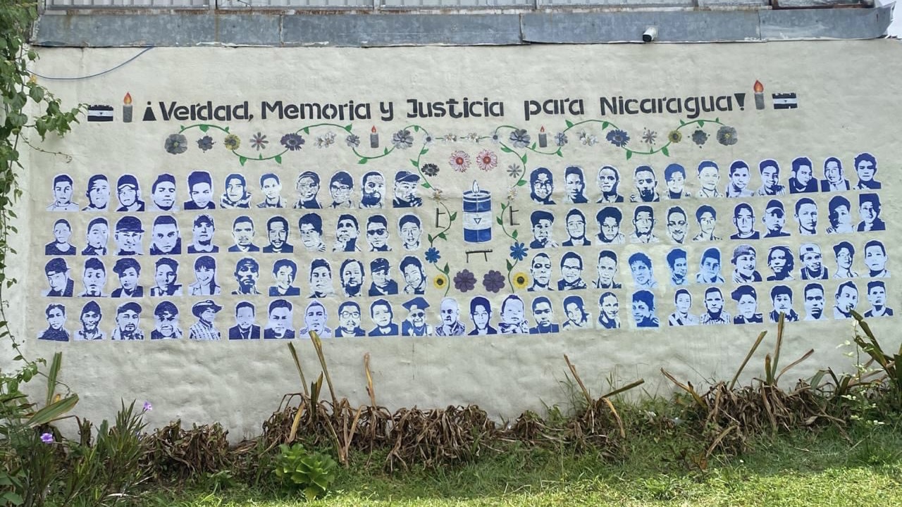 Mothers of April show the victims of Ortega's repression through a mural in Costa Rica