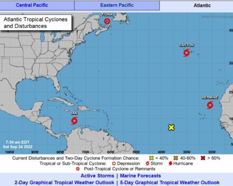 Nueva tormenta tropical Ian se intensifica, incidirá en República Dominicana con aguaceros