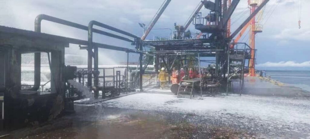 Operations will resume at the PDVSA Oriente dock after putting out the fire