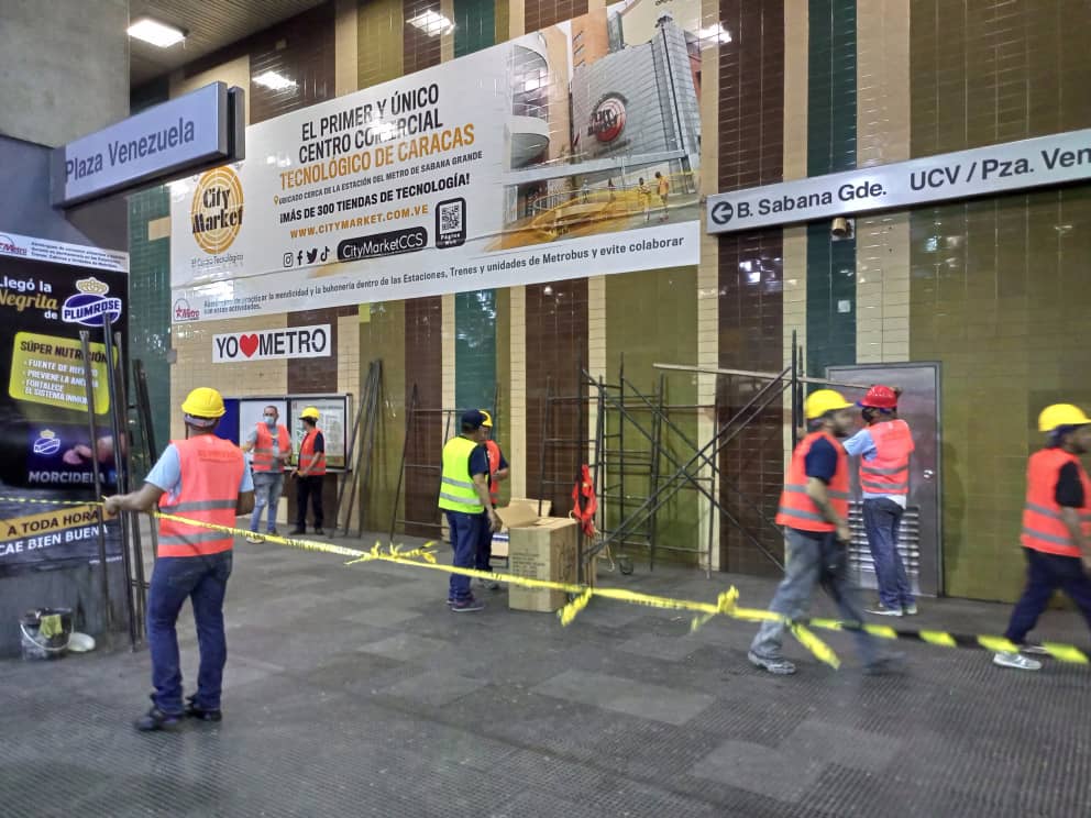 Recovery work continues in Caracas Metro stations